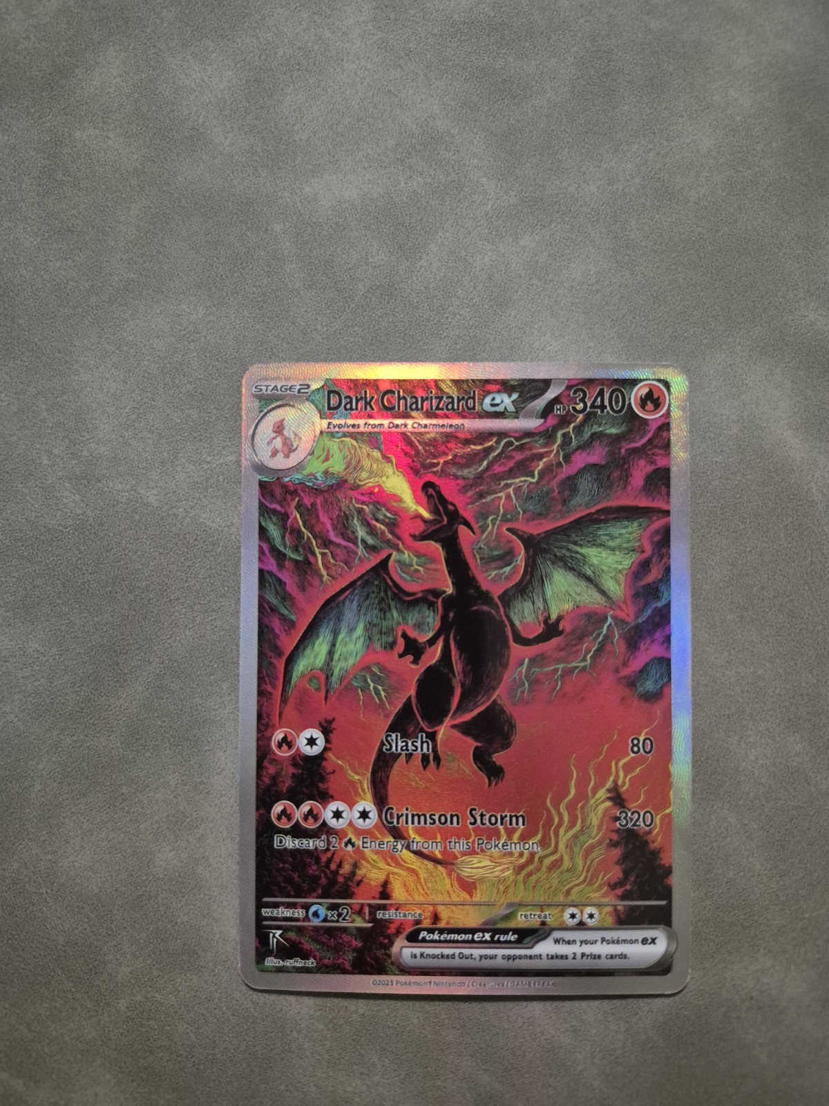 Dark Charizard Pokemon Card Display Art Card FULL ART