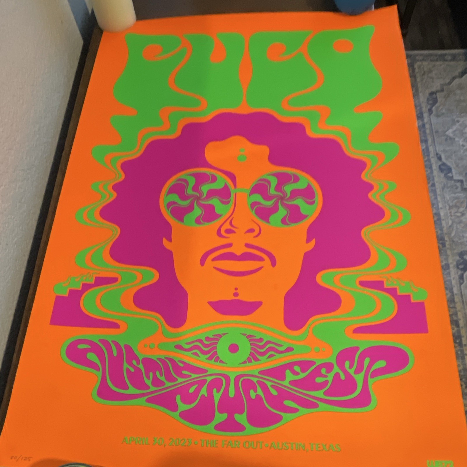 Widespread Panic Psychedelic Poster 50/125 April 20, 2023 The Far Out Austin TX