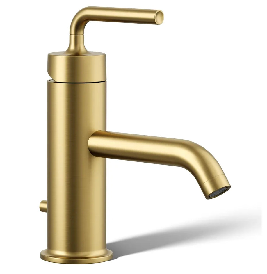 Kohler K-14402-4A-2MB Purist Bathroom Sink Faucet PopUp Drain Moderne Brass NEW