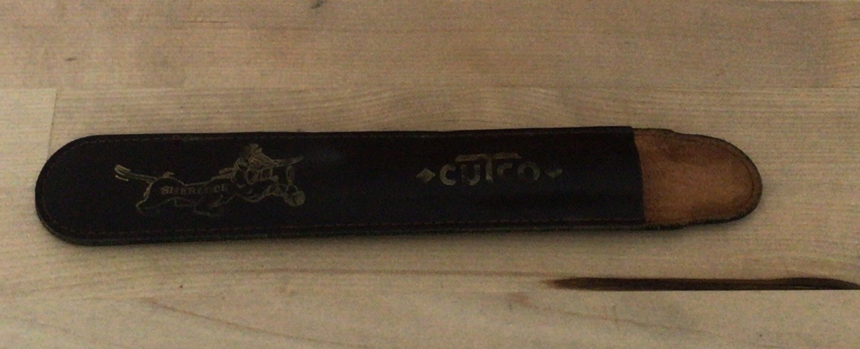 Vintage Cutco Sherlock Dog Logo Leather Sheath Knife Cover 9\