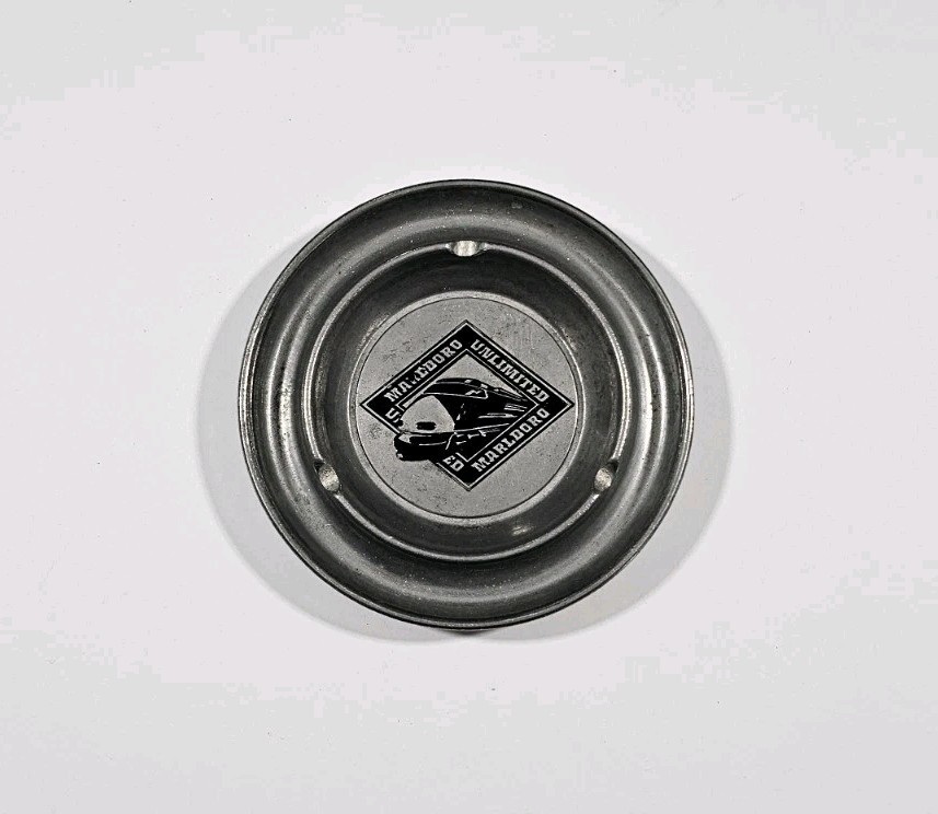 Vintage Marlboro Unlimited Cigarette Pewter Ashtray - Train Tabacco Cigar Tray 