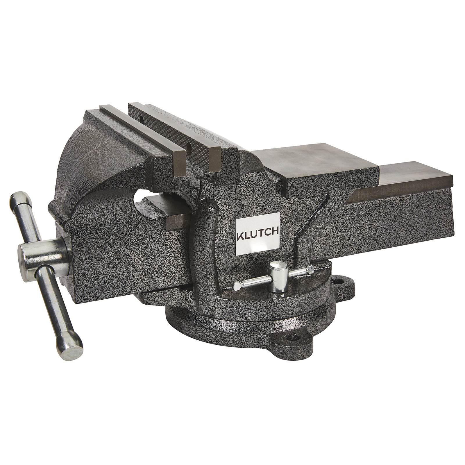 Klutch 8in. Heavy-Duty Bench Vise, 360° Swivel Base, Built-In Anvil, Cast Iron Klutch 8in. Heavy-Duty Bench Vise, 360° Swivel Base, Built-In Anvil, Cast Iron