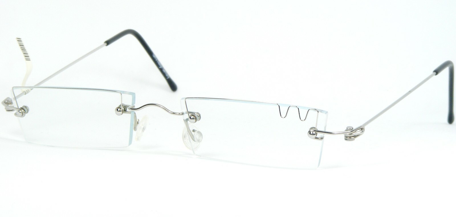 Vintage Tom\'s Design SILVER UNIQUE RARE EYEGLASSES GLASSES 49-20-150mm Germany