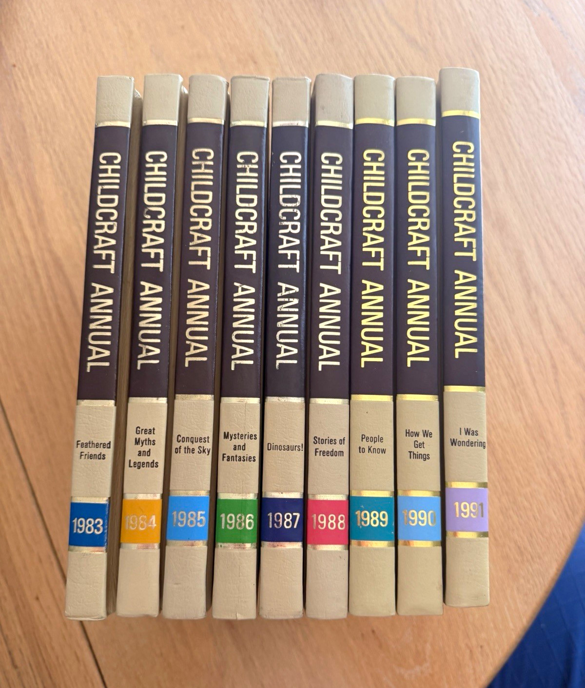 Childcraft Annual Hardcover Illustrated Book Lot 1983-1991 Vintage Children