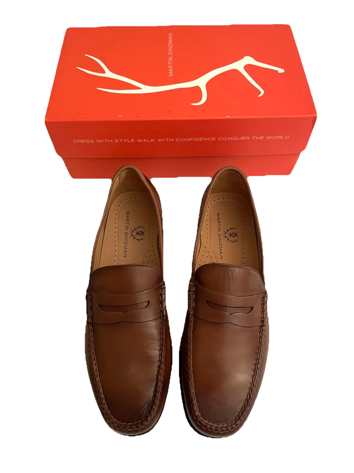 Martin Dingman Maxwell Penny Loafer Size 11 Whiskey Sheepskin Hand Finished NIB Martin Dingman Maxwell Penny Loafer Size 11 Whiskey Sheepskin Hand Finished NIB