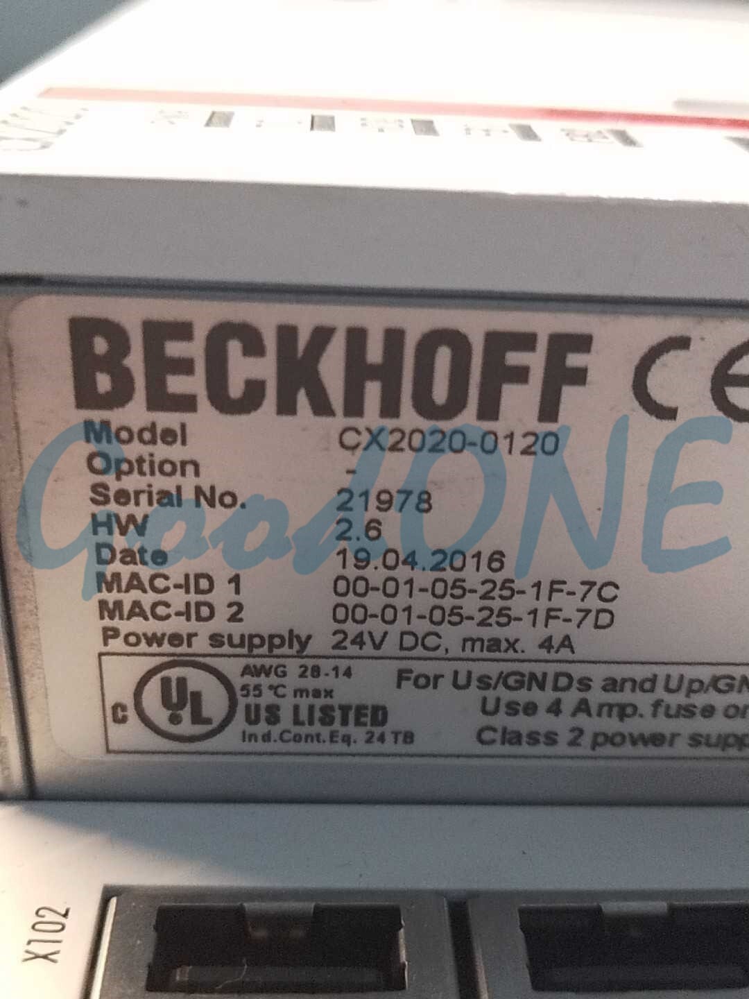 1PCS USED Tested Beckhoff CX2020-0120 Controller Module PLC