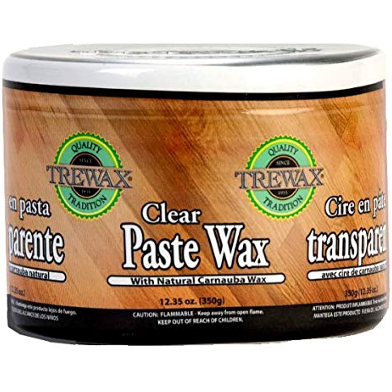 Trewax Paste Wax with Natural Carnauba Wax, Clear, 12.35-Ounce Trewax Paste Wax with Natural Carnauba Wax, Clear, 12.35-Ounce