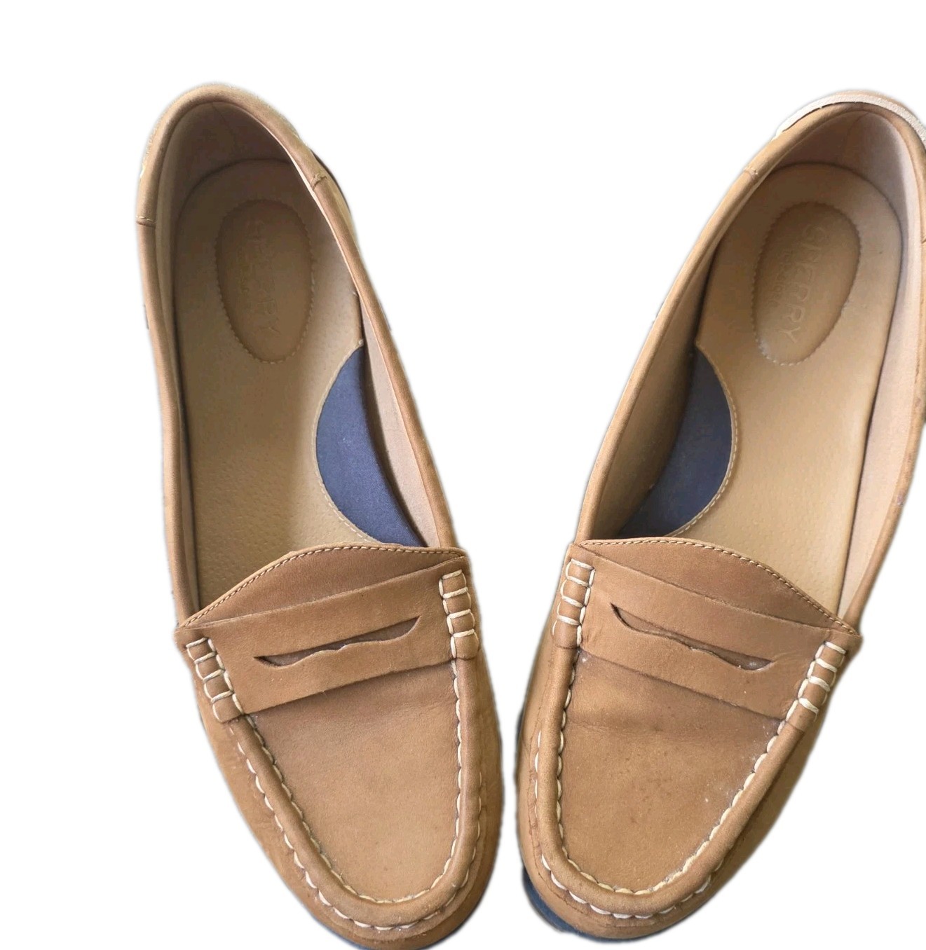 Sperry Top-Sider Women\'s Seaport Penny Bone Loafers STS84787 excellent/perfect 