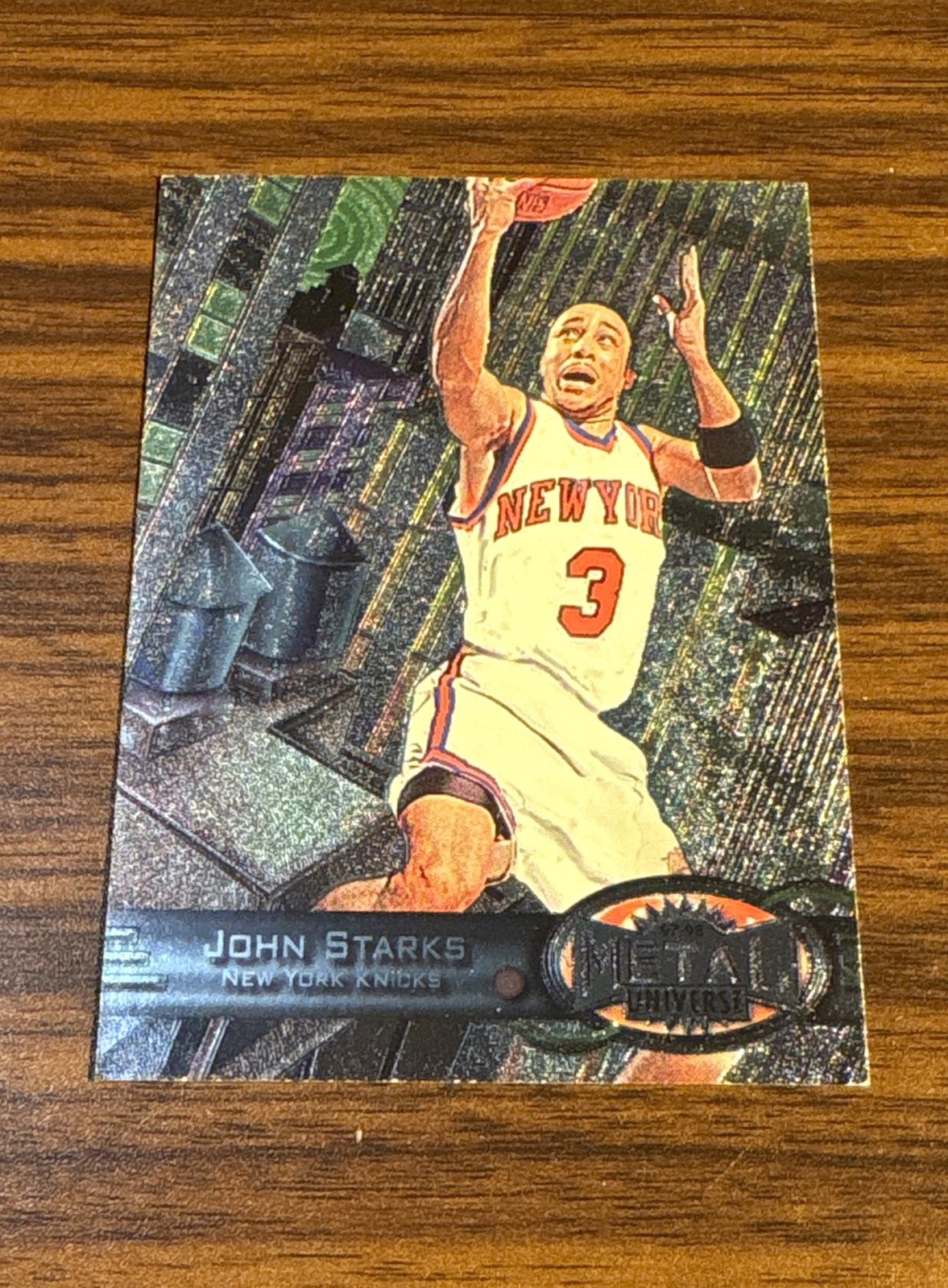 1997-98 Metal Universe - John Starks #118 Base 1997-98 Metal Universe - John Starks #118 Base