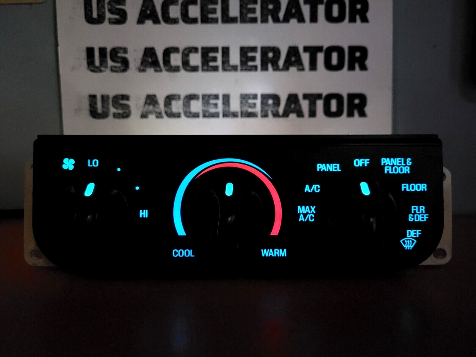 97 - 03 FORD F-150 F150 A/C Heater Temperature Climate Control Unit 3 Knobs BLUE