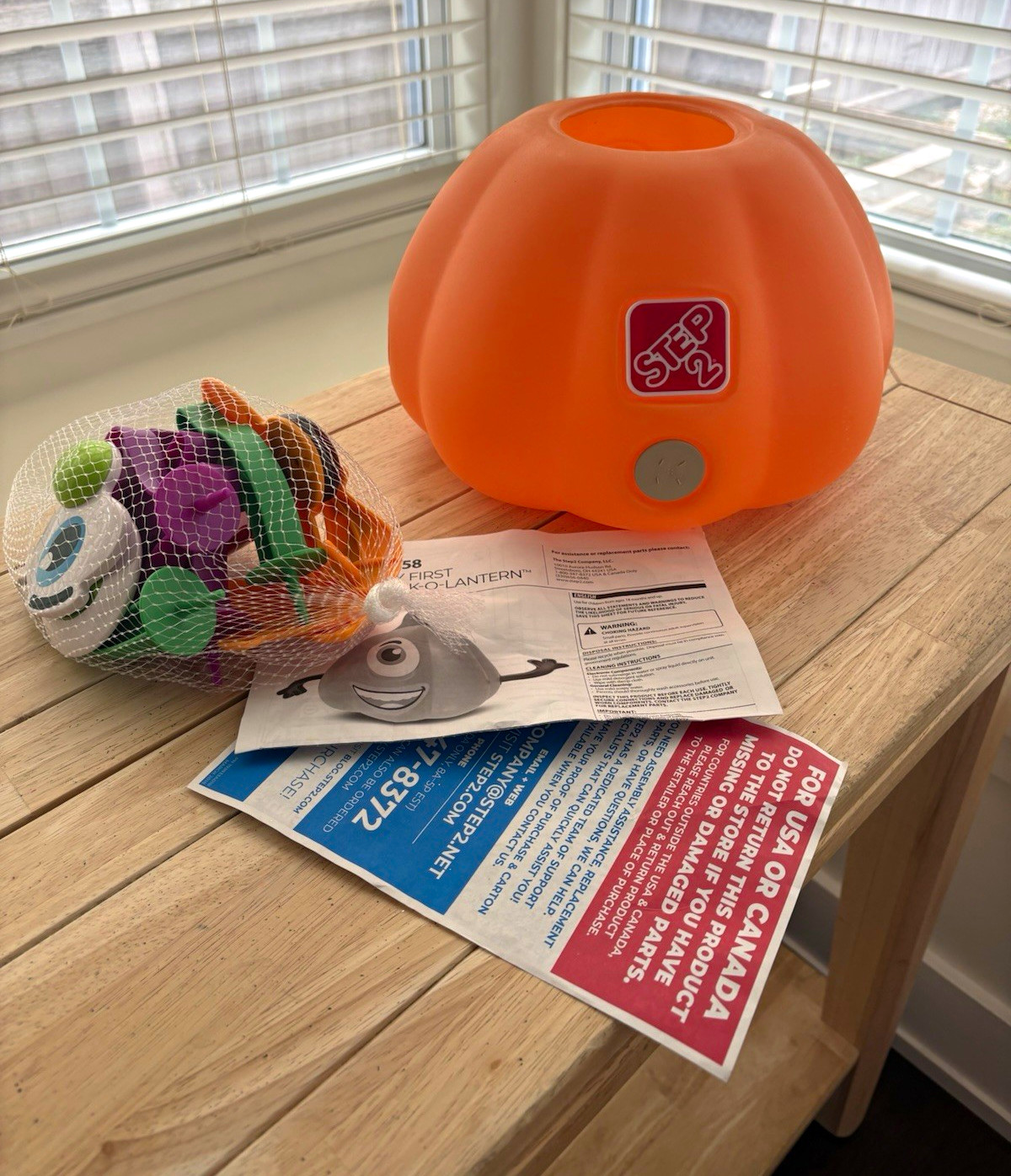 NEW INCOMPLETE Step2 My First Jack-O-Lantern Pumpkin Toy Light & Sound MPN 4858 