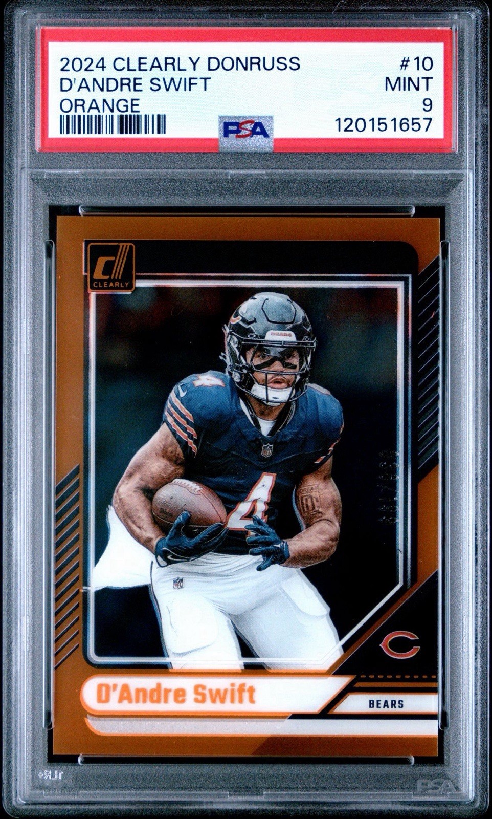 2024 Panini Clearly Donruss - D\'Andre Swift #10 Orange /199