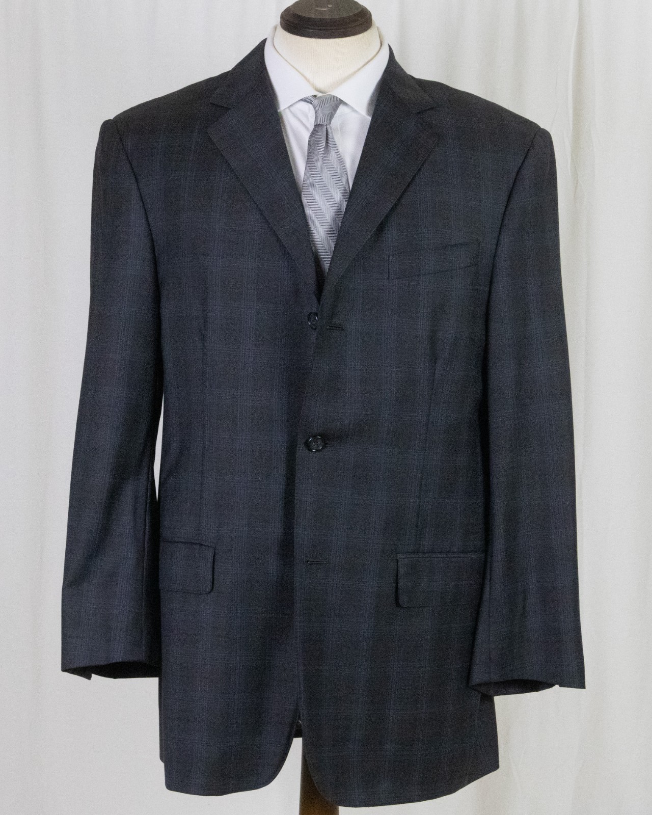 Minty Bespoke Ernesto Ermenegildo Zegna Trofeo Windowpane Sport Coat Trim 42 R