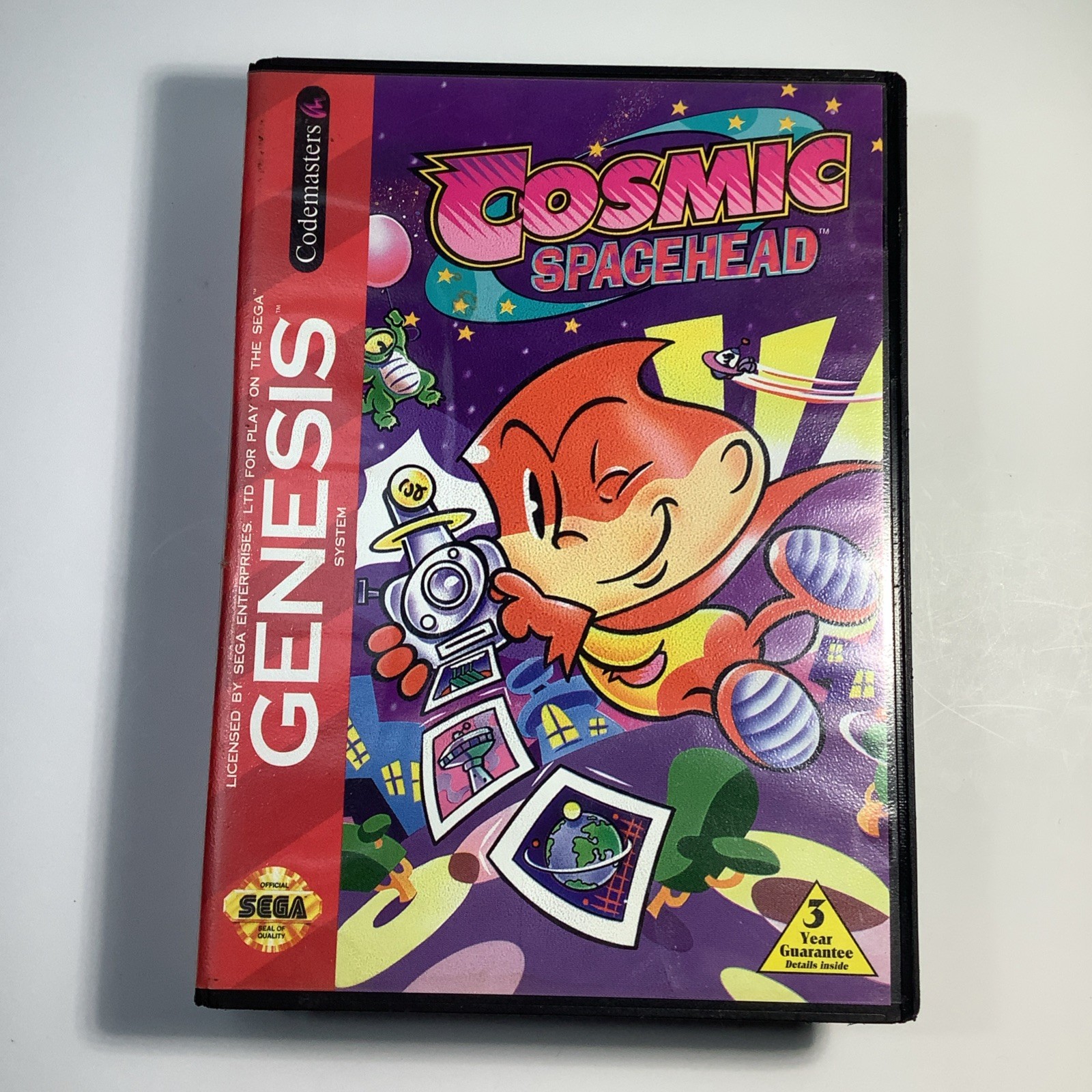Cosmic Spacehead (Sega Genesis, 1993) CIB Complete w Manual - Tested & Working Cosmic Spacehead (Sega Genesis, 1993) CIB Complete w Manual - Tested & Working