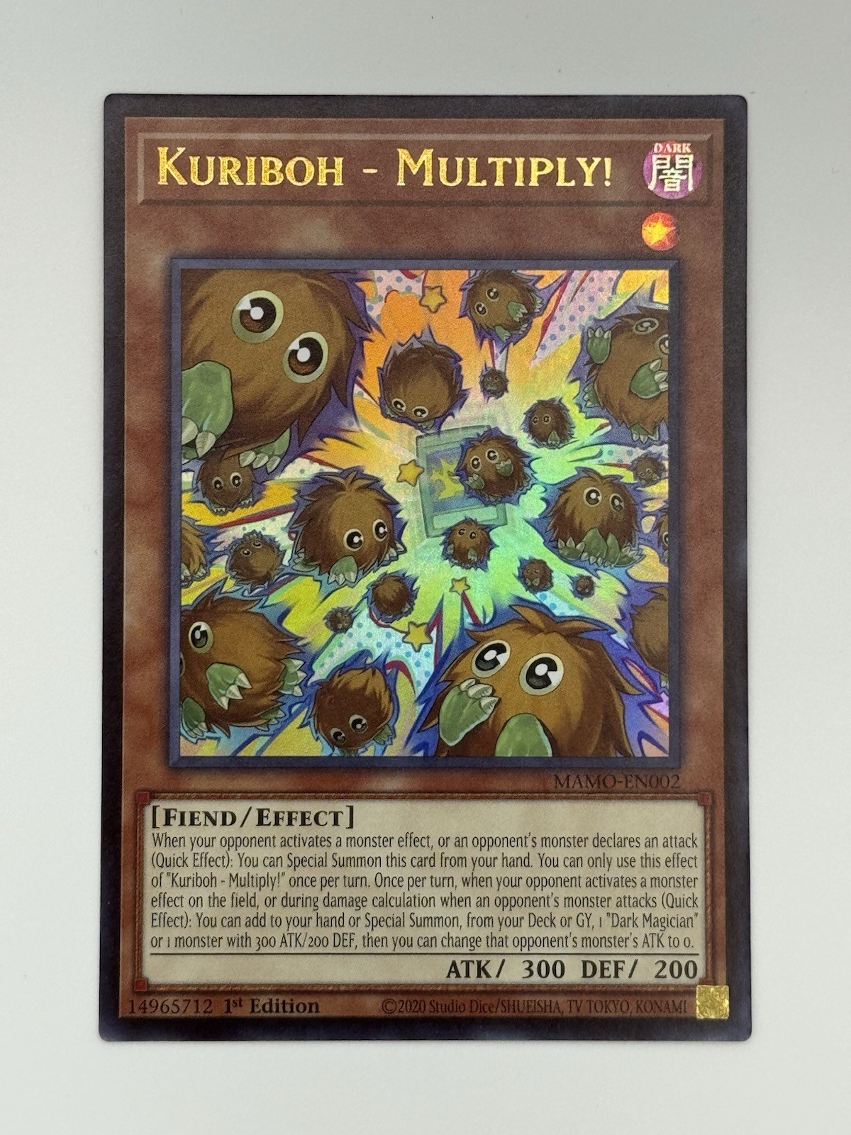 Yugioh Kuriboh-Multiply MAMO-en002 Ultra Rare, 1st Edition, NM