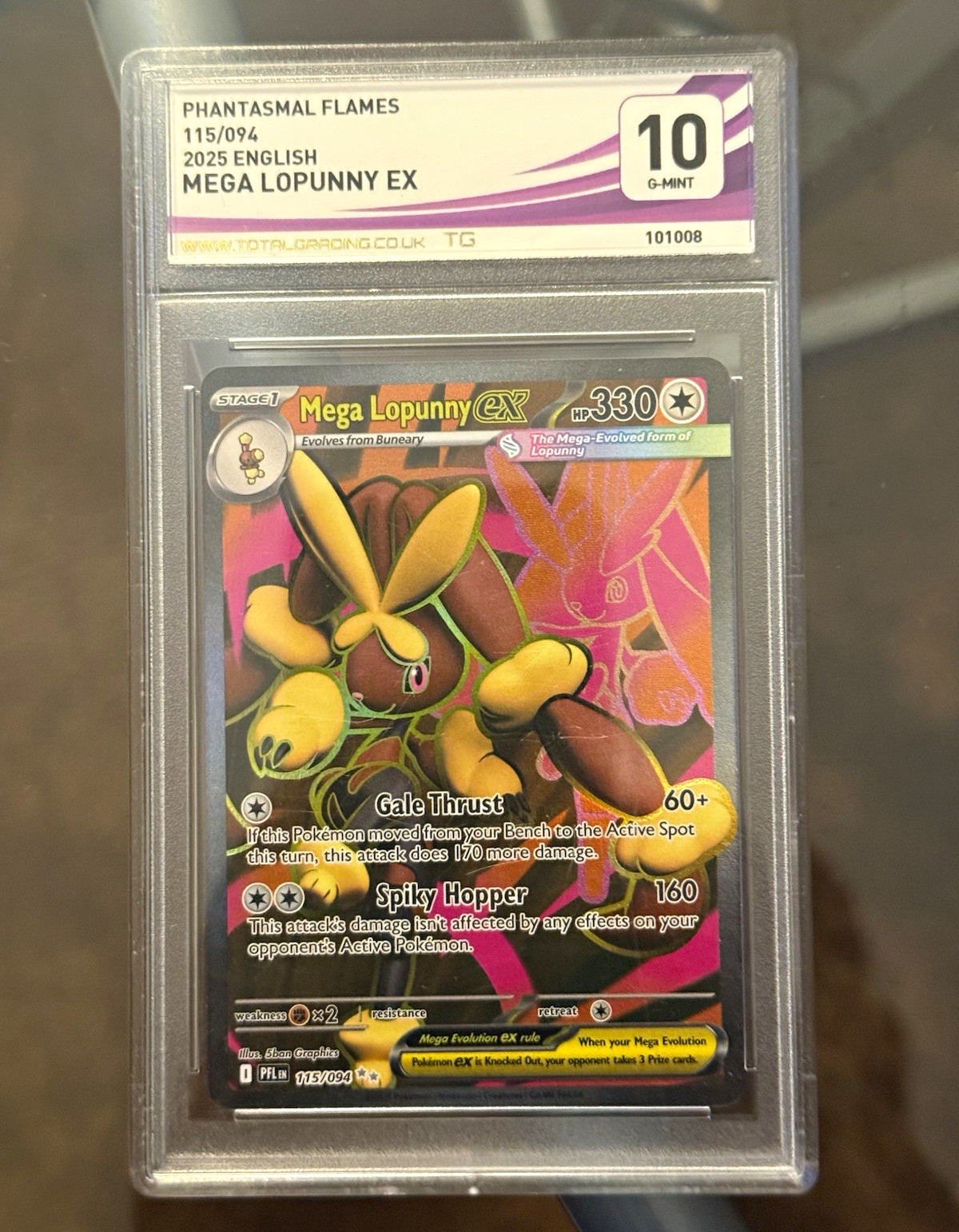 Pokemon TCG Mega Lopunny Ex 115/094 Me02 Phantasmal Flames Holo Ultra Rare Pokemon TCG Mega Lopunny Ex 115/094 Me02 Phantasmal Flames Holo Ultra Rare