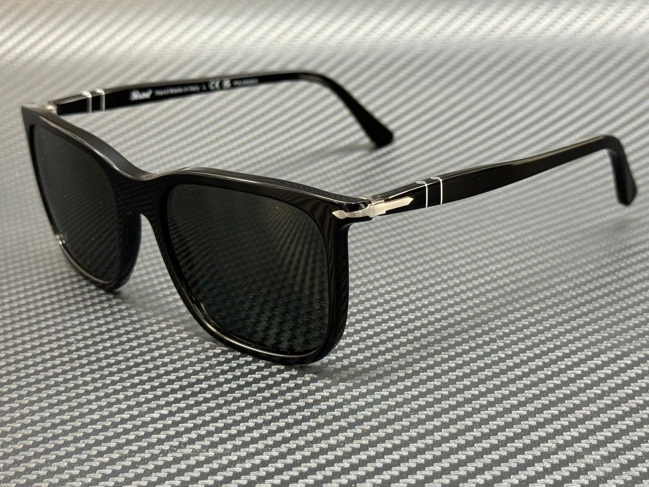 PERSOL PO3357S 95 58 RENZO Black Green Polarized Unisex 53 mm Sunglasses