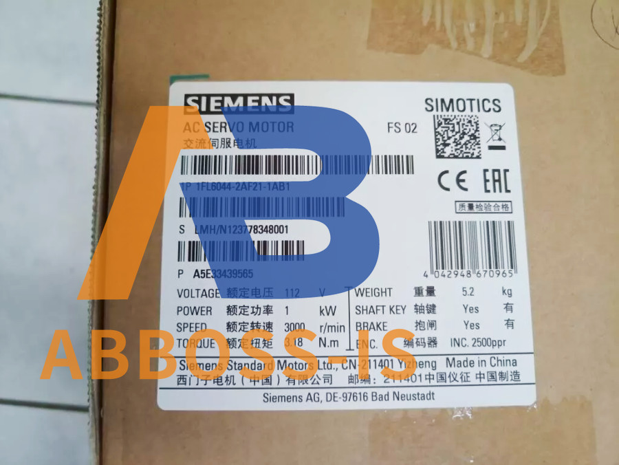 1x 1FL6 044-2AF21-1AB1 New Siemens AC Servo Motor Converter 1FL6044-2AF21-1AB1 1x 1FL6 044-2AF21-1AB1 New Siemens AC Servo Motor Converter 1FL6044-2AF21-1AB1
