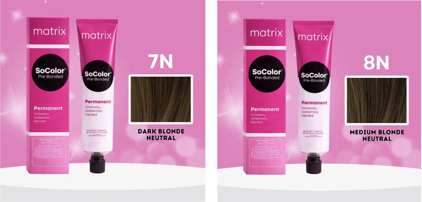 MATRIX SO Color BLENDED Permanent Color 7N & 8N