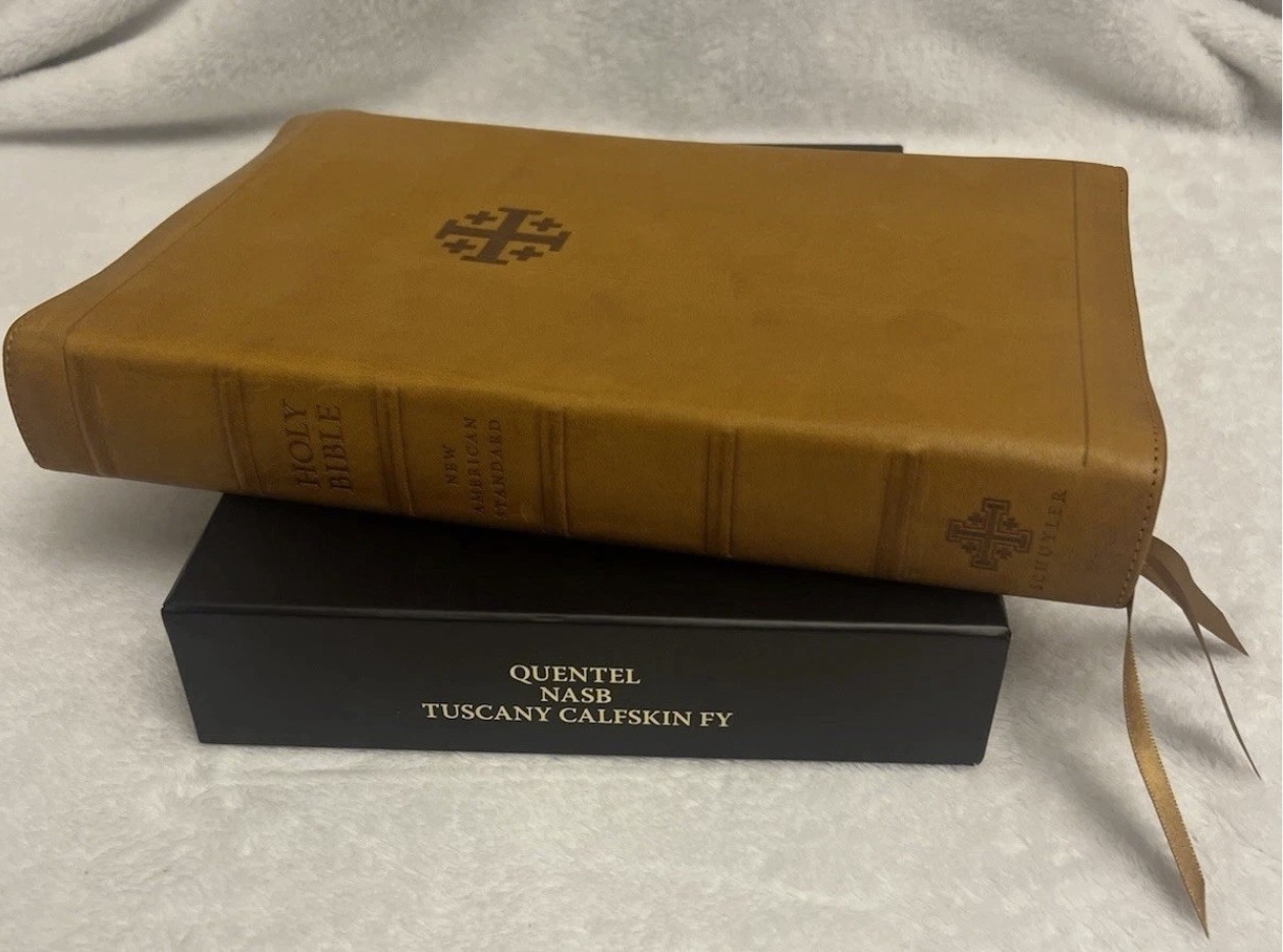 Schuyler Quentel Bible, NASB 95, Tuscany Calfskin, Full Yapp, NO MARKS (2023 ED) Schuyler Quentel Bible, NASB 95, Tuscany Calfskin, Full Yapp, NO MARKS (2023 ED)