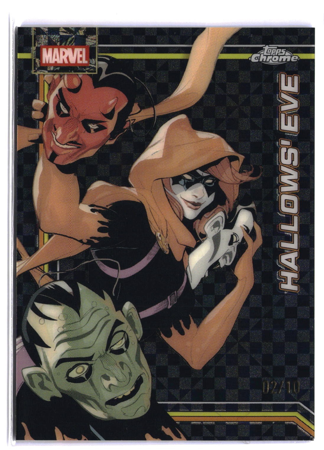 2026 Topps Chrome Marvel Comics #122 Hallows\' Eve Black X- Fractor /10