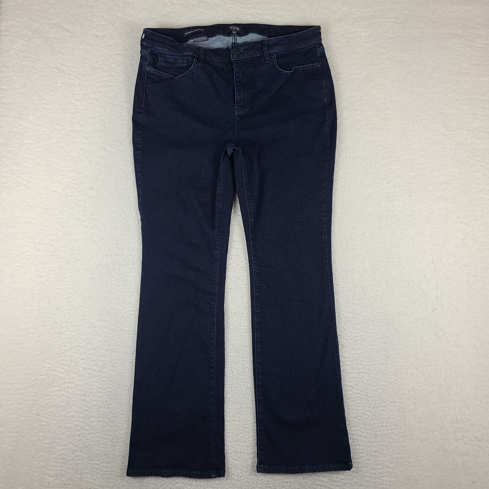 Not Your Daughter Jeans Womens 14 Blue Barbara Boot Cut Dark Wash NYDJ Denim Not Your Daughter Jeans Womens 14 Blue Barbara Boot Cut Dark Wash NYDJ Denim