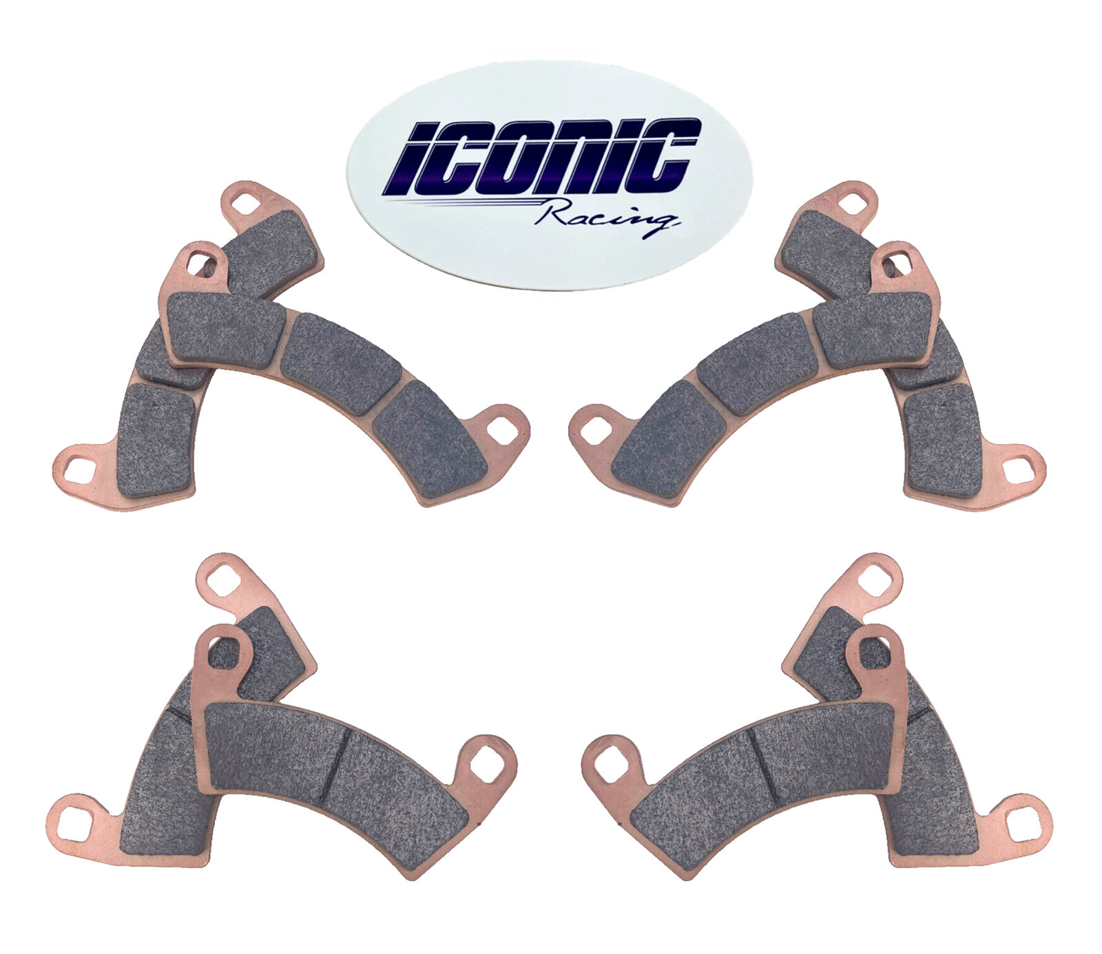 Sintered Front & Rear Brake Pad Set for Polaris RZR XP Turbo / 4 / S (not S 4)