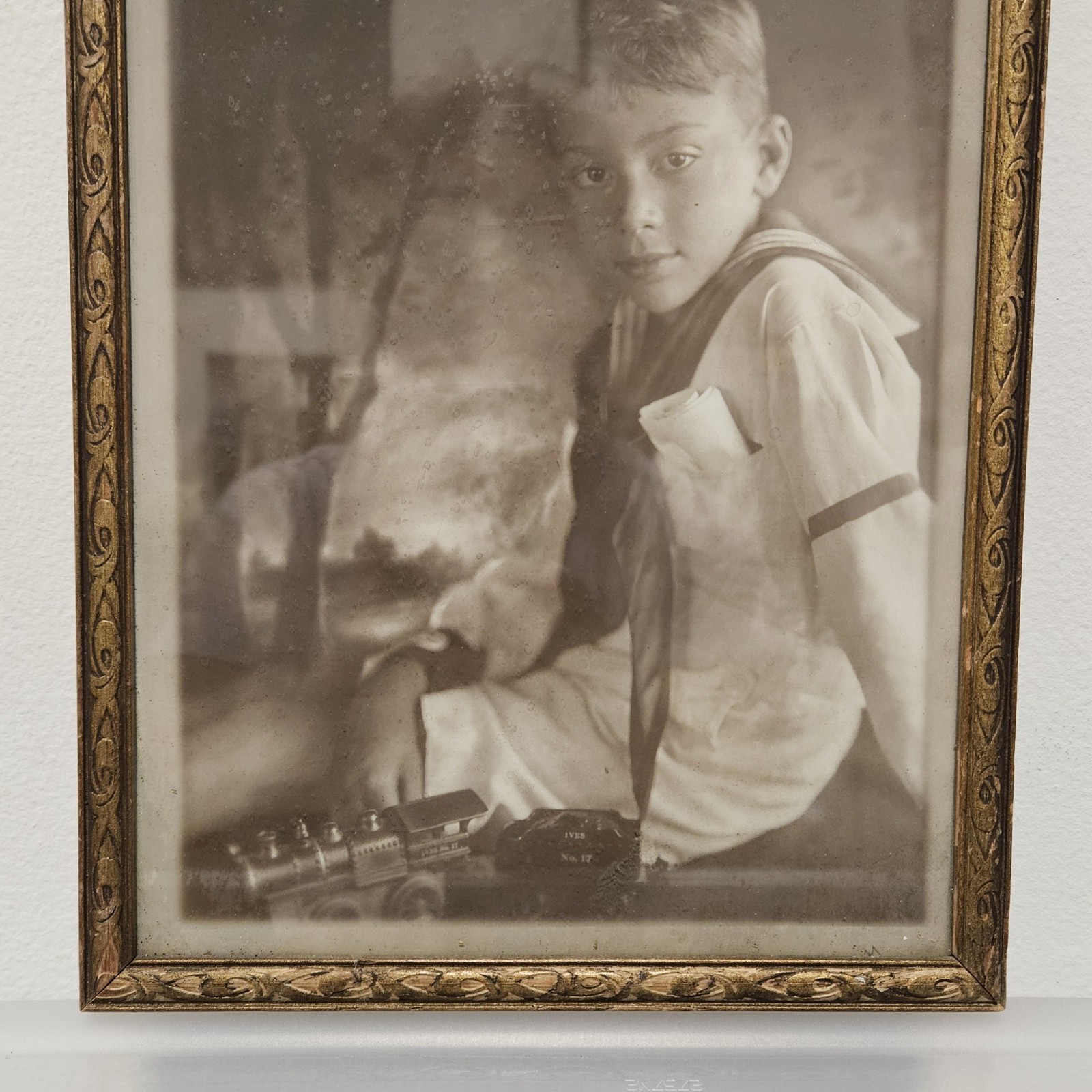 Vintage 1920s Antique Framed Boy Portrait Photo Chapman Arcade Portland Maine Vintage 1920s Antique Framed Boy Portrait Photo Chapman Arcade Portland Maine