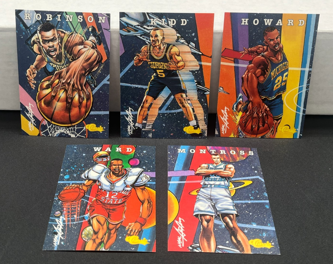 1994 Classic Basketball Draft Pick Complete 5 Card Illustration Insert Set RC's