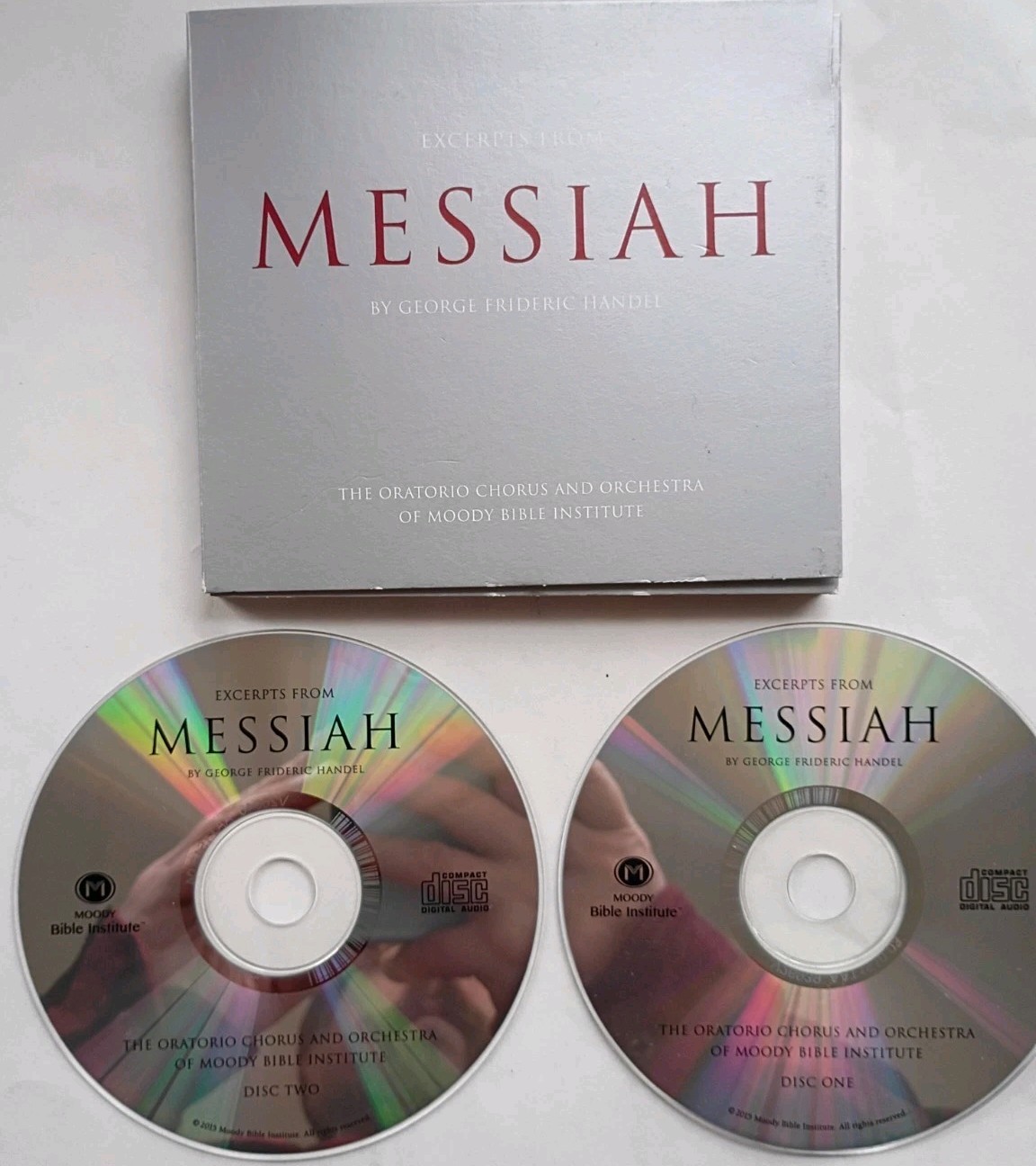 George Frideric Handel's Messiah, Oratorio Chorus and Orchestra 2 CD, MINT DISCS