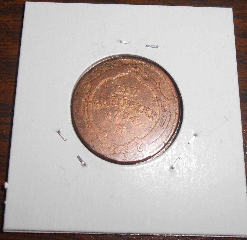 1794 H AUSTRIA FURTHER 1 KREUTZER - CIRCULATED
