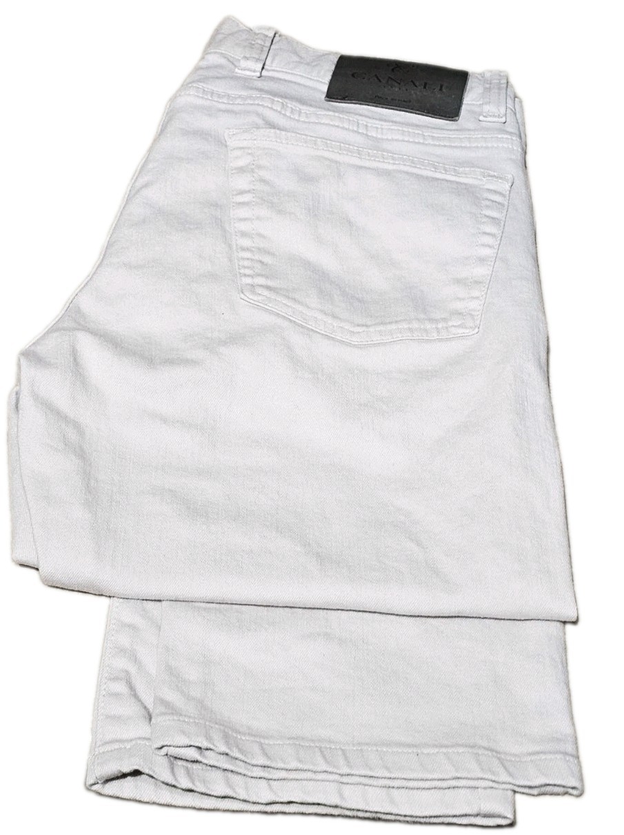 Canali 1934 Mens Jeans, Beige Cotton, Straight Leg 5.Pkt Italy-(32x29)