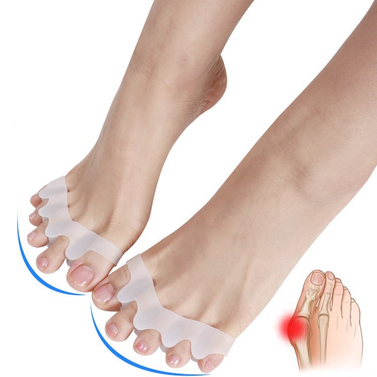 1 Pair Toe Separator Bunion Corrector Silicone Straightener Orthopedic Spacer