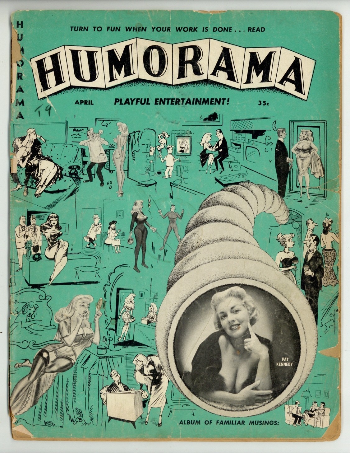 Humorama #1 Bettie Page Madeline Castle, Bill Wenzel 1957 Timely Magazine M38886