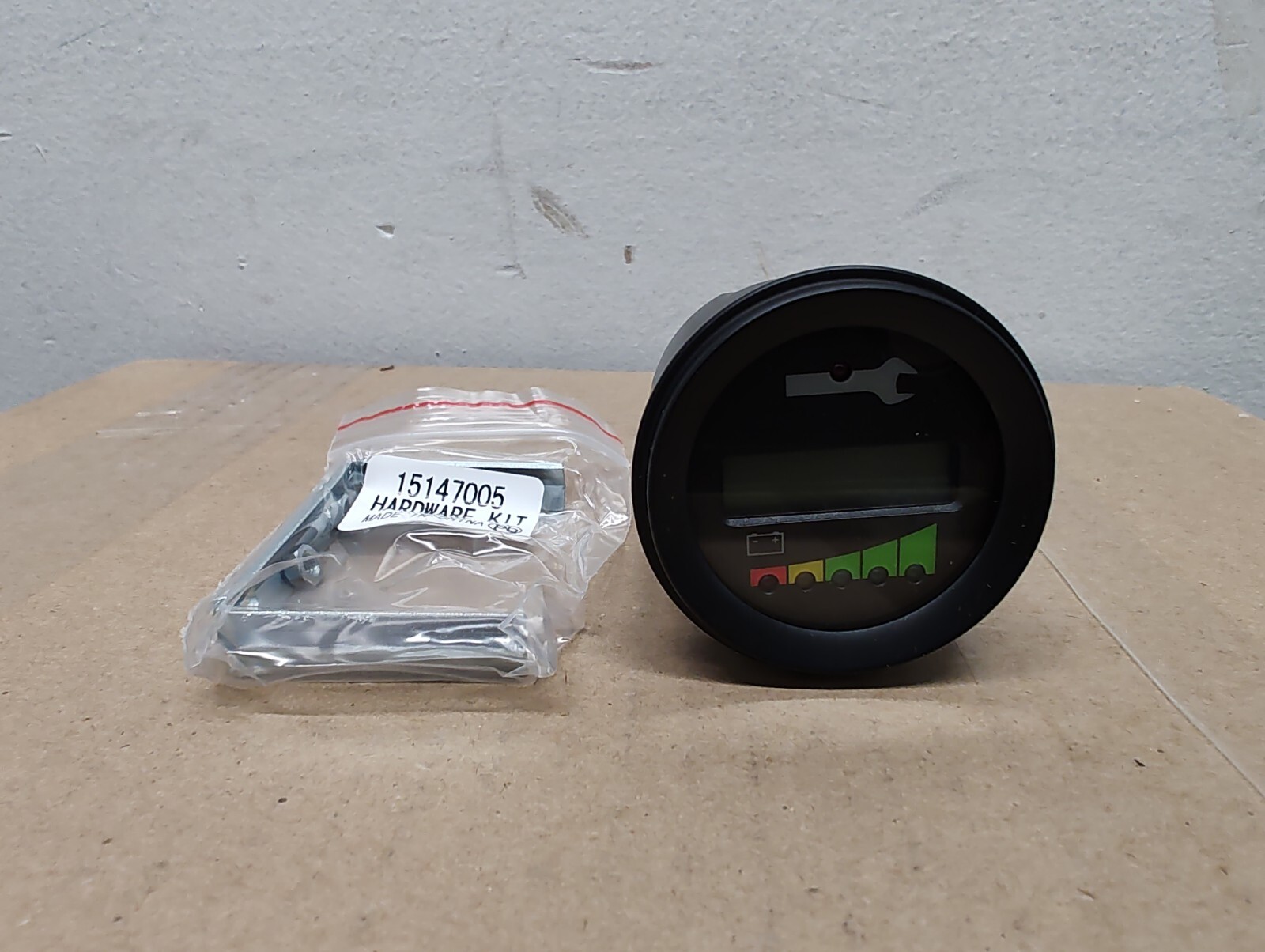 NOS Curtis Instruments Battery Discharge + Hour Meter Gauge with Hardware NOS Curtis Instruments Battery Discharge + Hour Meter Gauge with Hardware