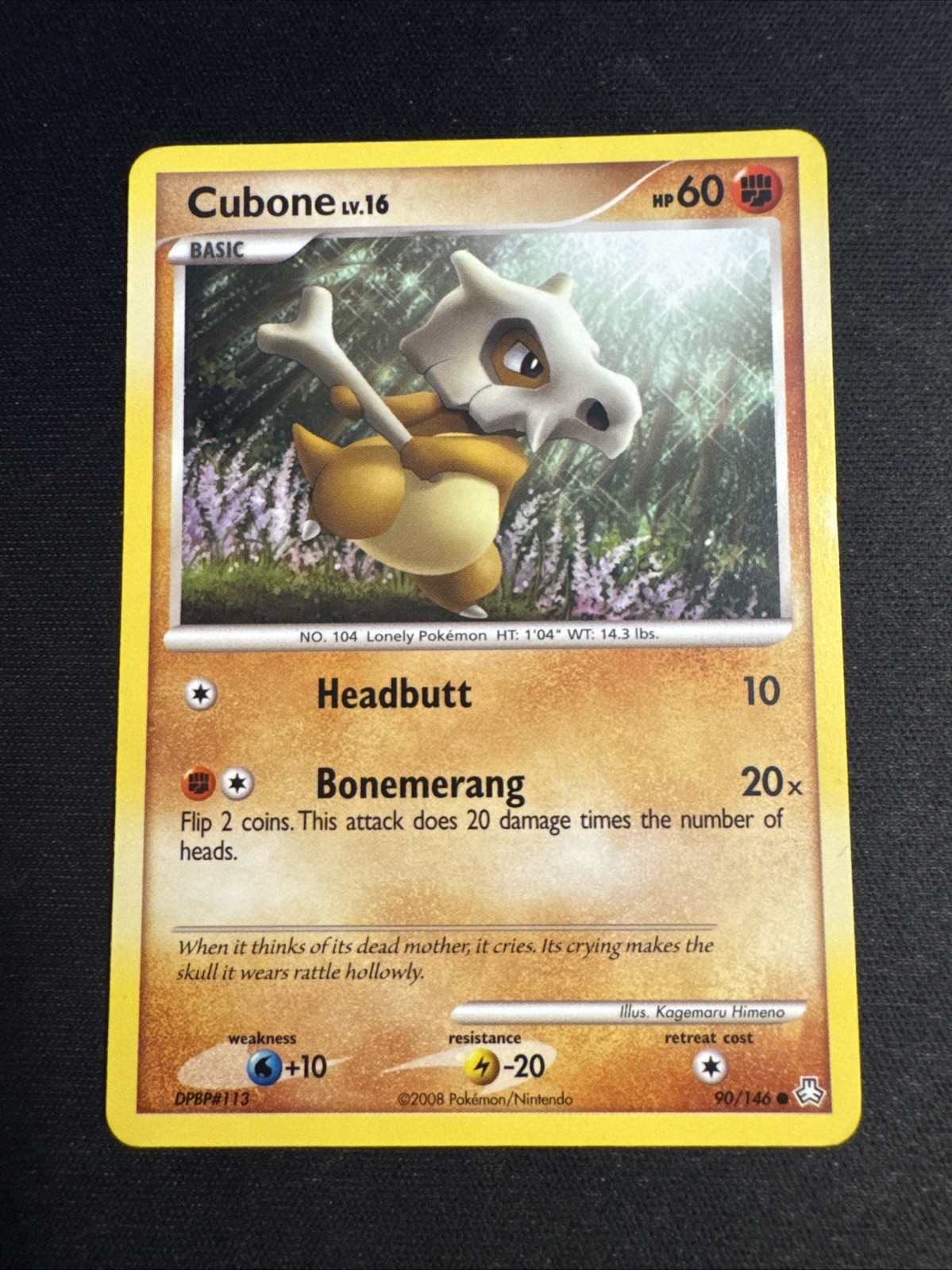 2008 Pokemon TCG Legends Awakened Cubone Common 90/146