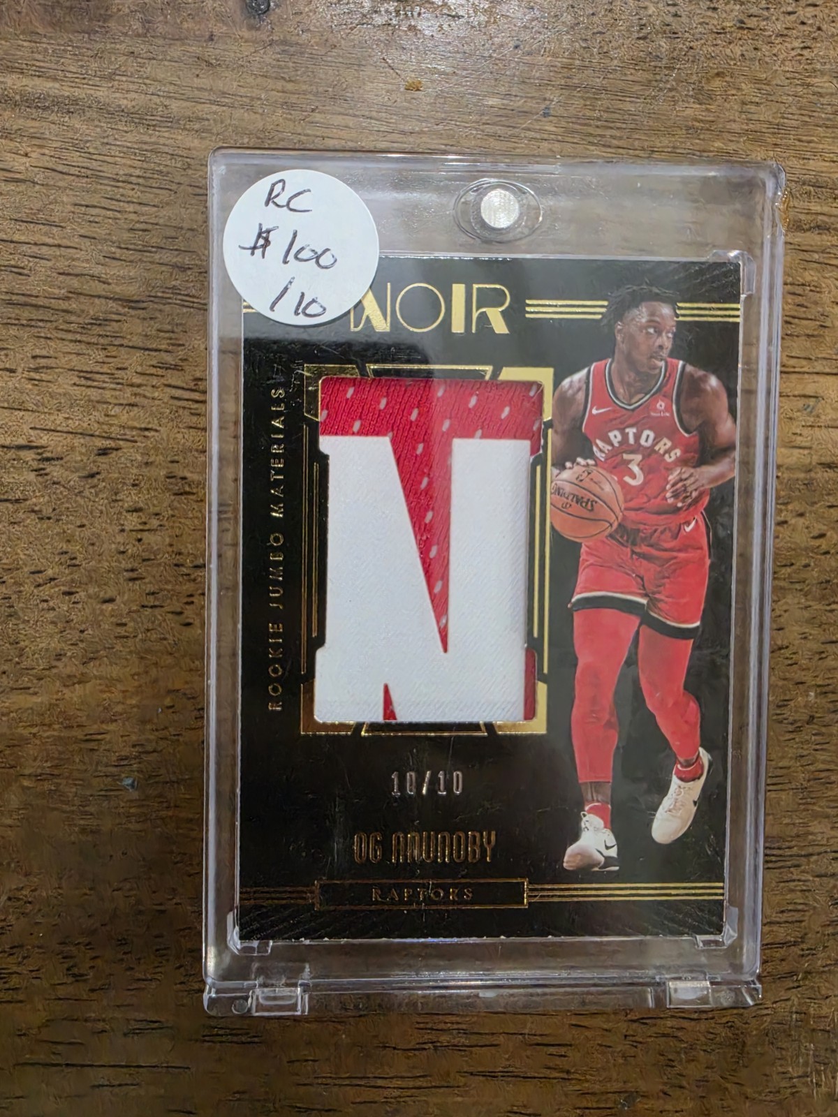 2017-18 Panini Noir - Rookie Jumbo Materials OG Anunoby #RJM-OG Prime /10 2017-18 Panini Noir - Rookie Jumbo Materials OG Anunoby #RJM-OG Prime /10