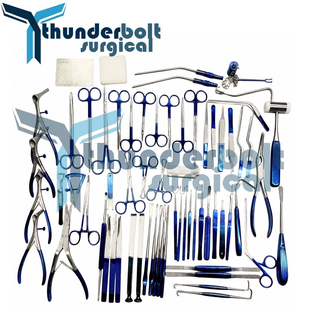 New Rhinoplasty Instruments Set Titanium Coated Nose Surgery Quality With Box