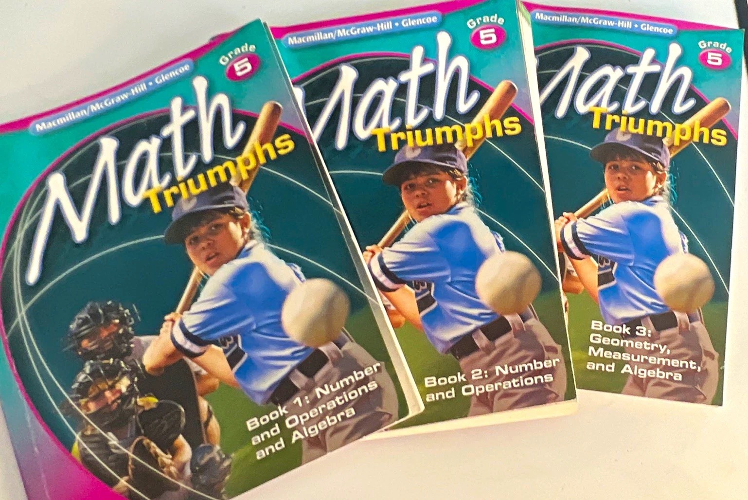Macmillan/McGraw-Hill Glencoe Math Triumphs Grade 5 Books 1-3 Homeschool