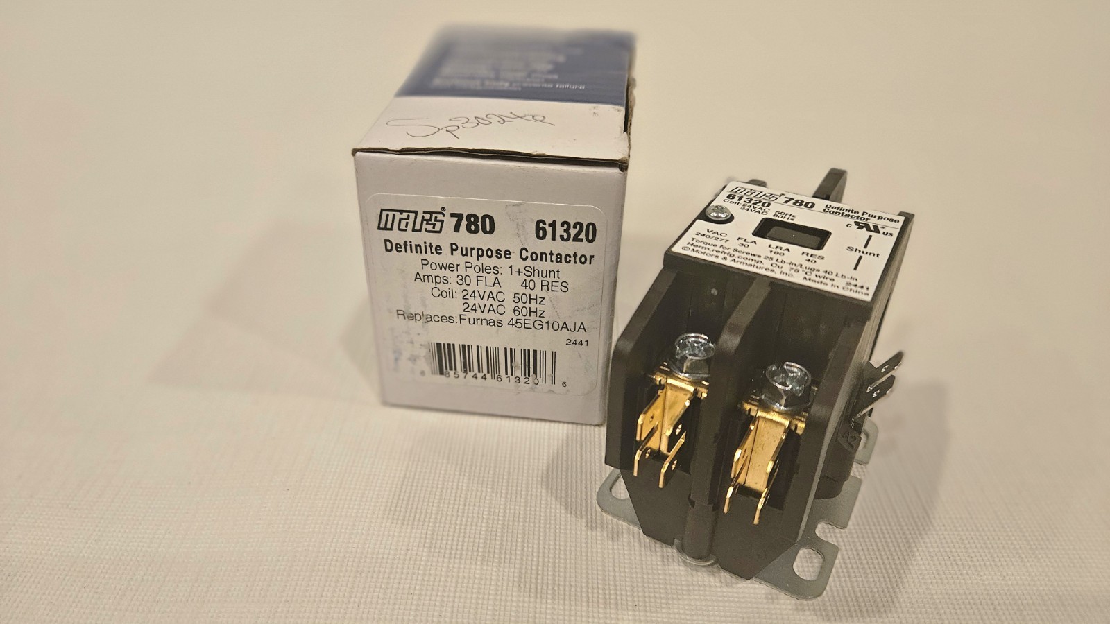 Mars 780 1 Pole Definate Purpose Contactor 30 Amp 24 Volt Coil Mars 780 1 Pole Definate Purpose Contactor 30 Amp 24 Volt Coil