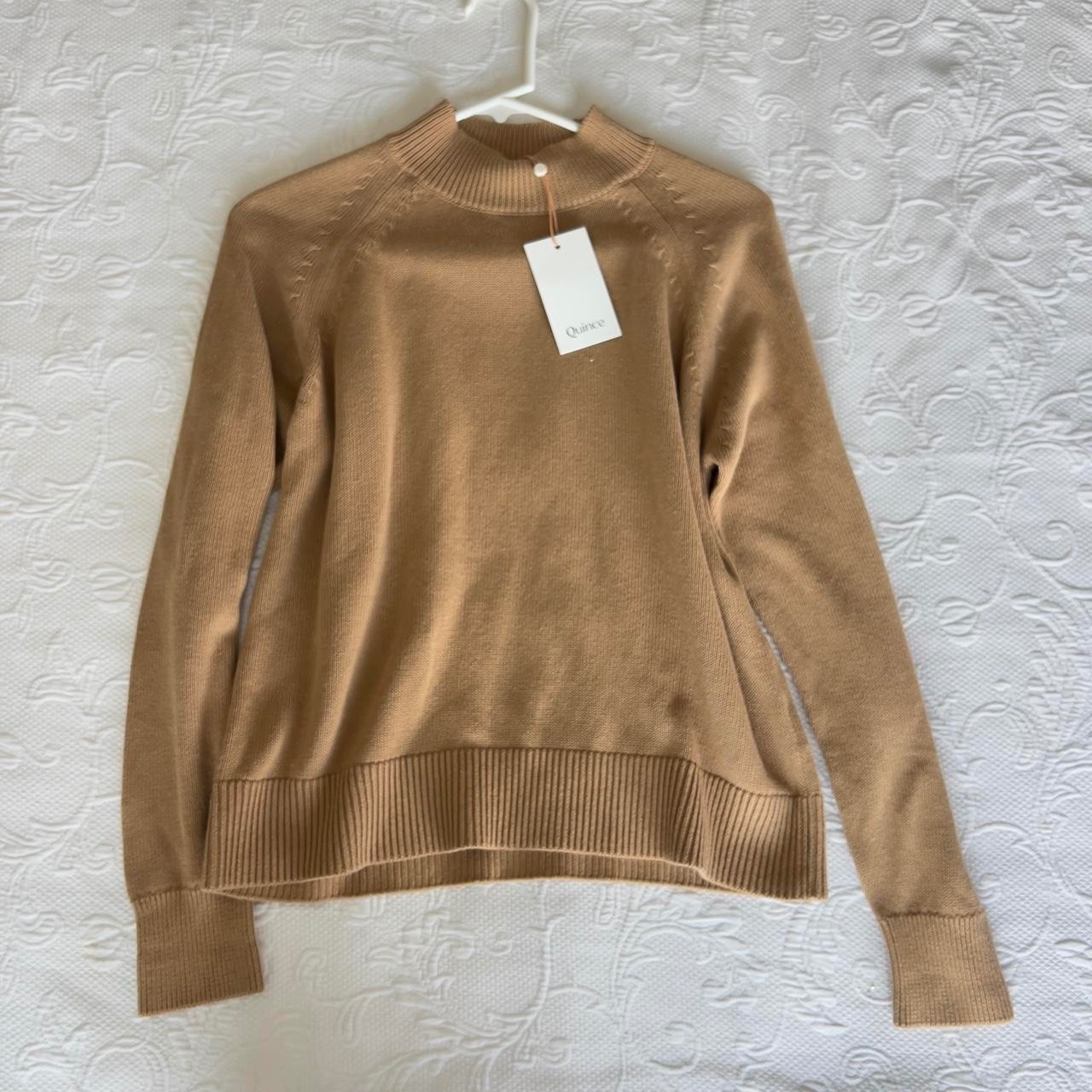 Brand New Quince Tan organic cotton sweater NWT, size XS; Women\'s Tan Jumper