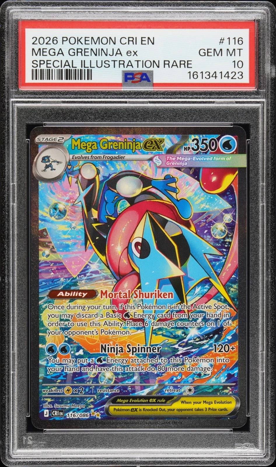 MEGA GRENINJA EX 116/086 SIR PSA 10 (PULL BUNDLE 6 CARDS)