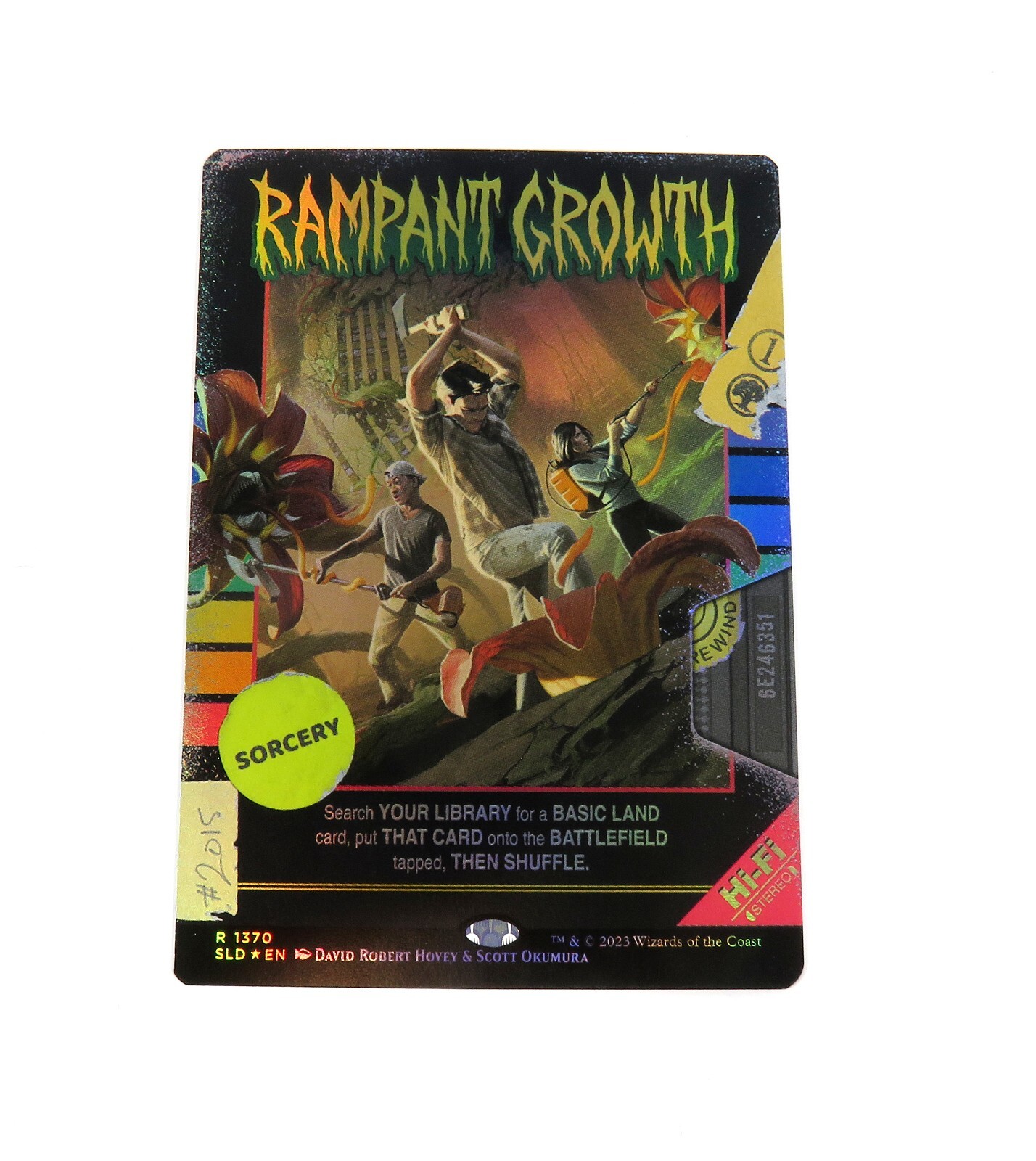 MTG Secret Lair Rampant Growth 1370 Now on VHS Borderless FOIL Unplayed NM