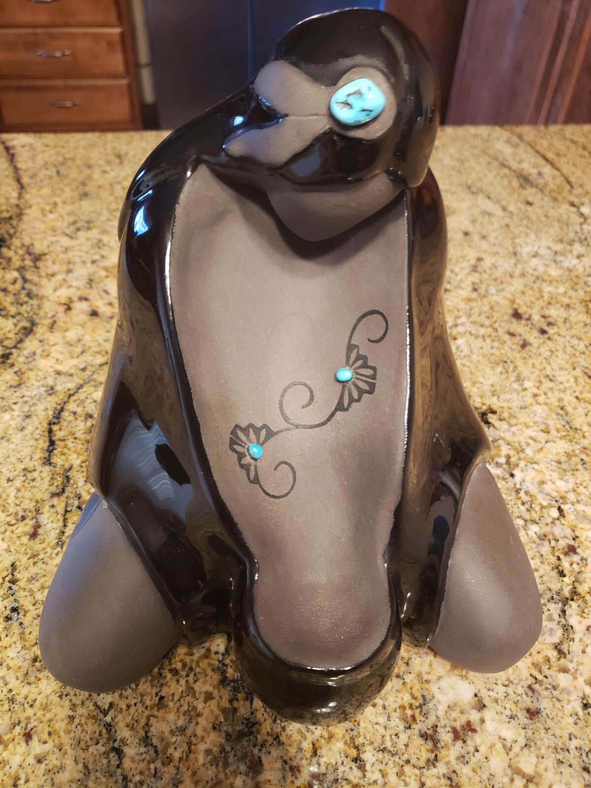Vintage Lawrence Vargas Blackware Pottery Woman 9\