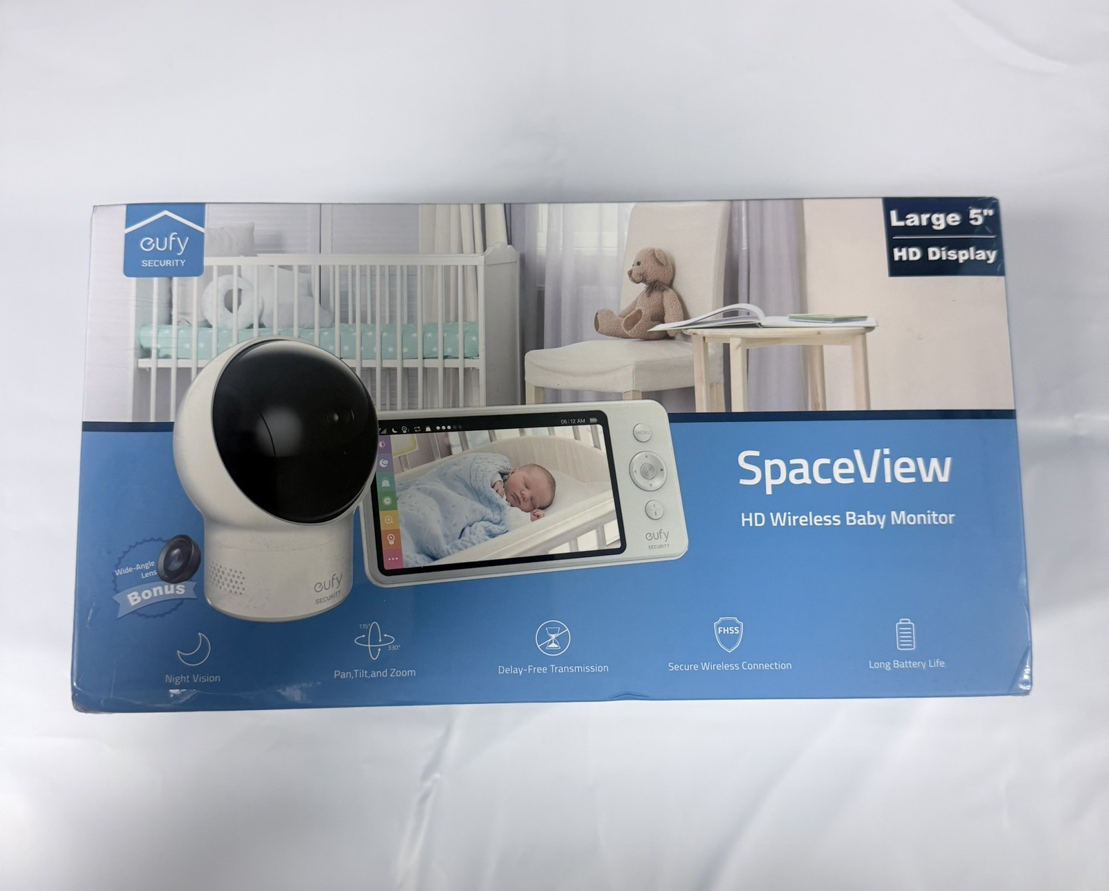 Eufy Security SpaceView HD Wireless Baby Monitor Night Vision TwoWayAudio SEALED