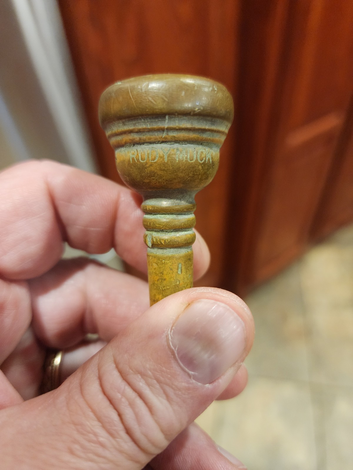 Vintage Rudy Muck Cushion Rim 17C Cornet Mouthpiece Vintage Rudy Muck Cushion Rim 17C Cornet Mouthpiece