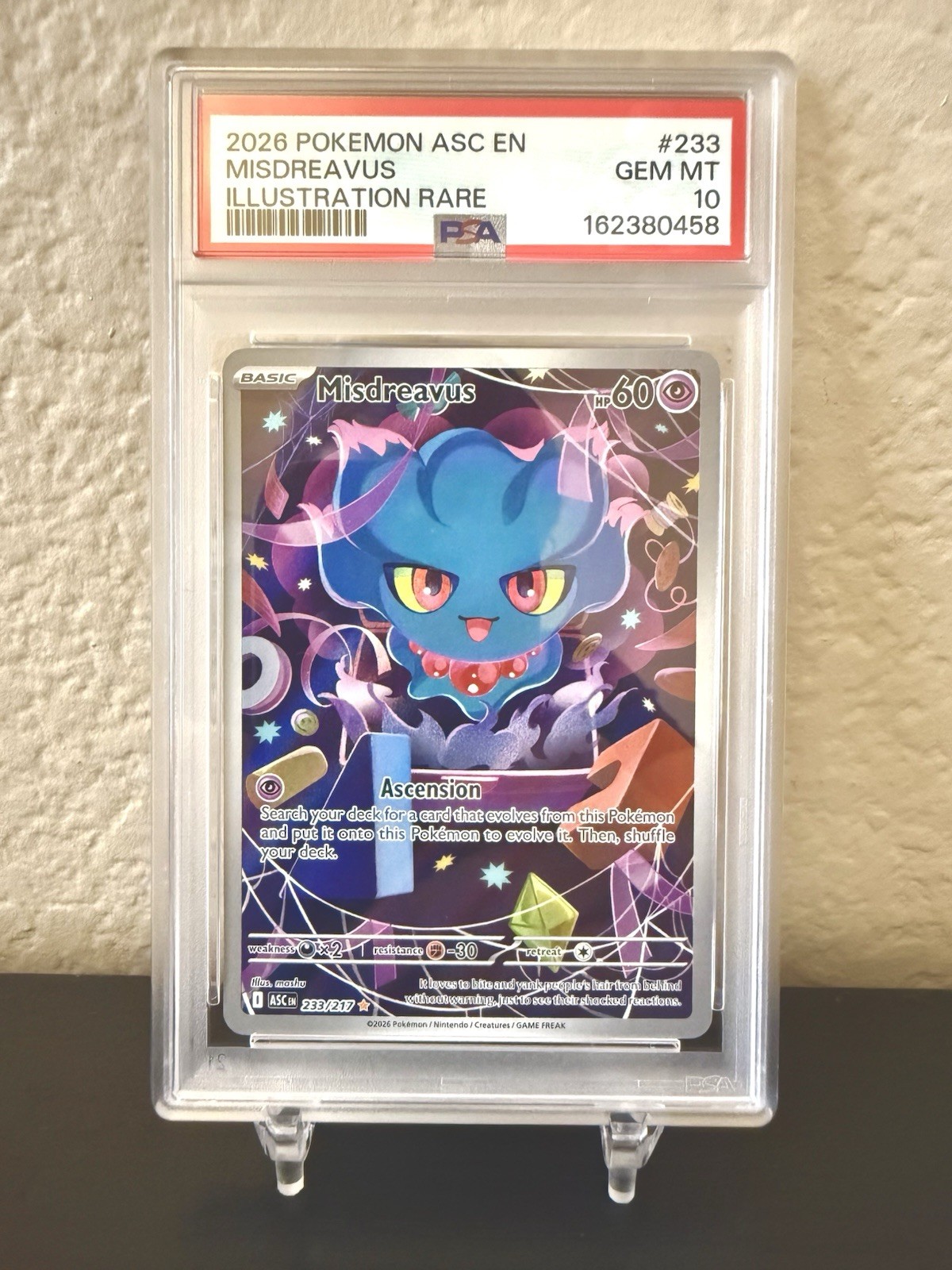 PSA 10 - MISDREAVUS  | ASCENDED HEROES 2026 | #233/217 | FRESH FROM PSA