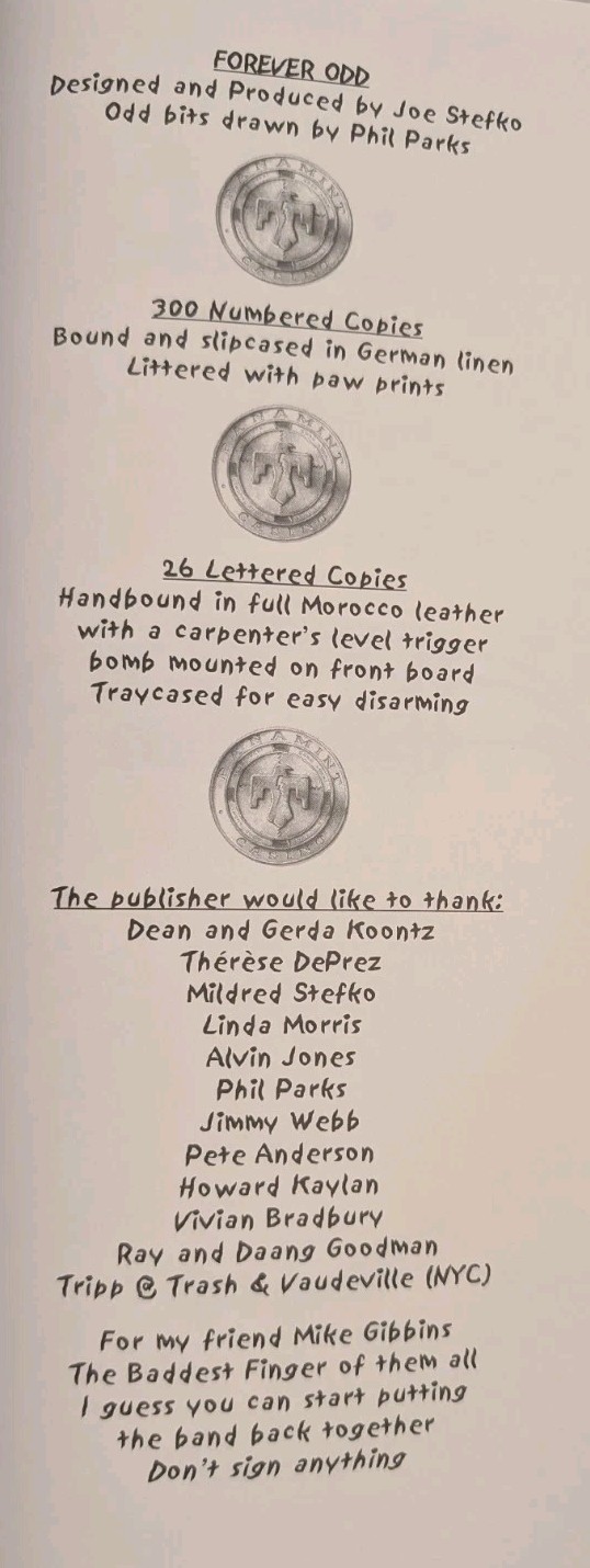 *SIGNED X2* Forever Odd (PUBLISHER\'S COPY) *SIGNED X2* Forever Odd (PUBLISHER\'S COPY)