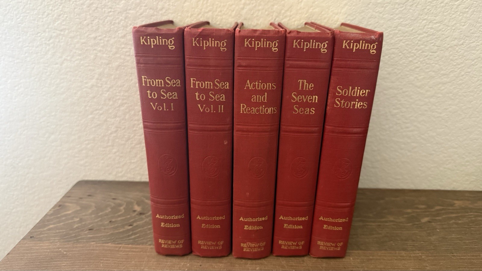 Antique 1914 Rudyard Kipling Set Of 5 Doubleday Authorized Edition Hardcover Antique 1914 Rudyard Kipling Set Of 5 Doubleday Authorized Edition Hardcover