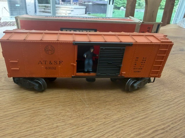 Lionel 3464 Santa Fe AT&SF 63132 Operating Boxcar Original Box Postwar O ~ OB Lionel 3464 Santa Fe AT&SF 63132 Operating Boxcar Original Box Postwar O ~ OB
